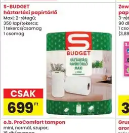 Spar S-BUDGET háztartási papírtörlő ajánlat
