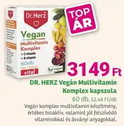 Herbaház DR. HERZ Vegán Multivitamin Komplex kapszula ajánlat