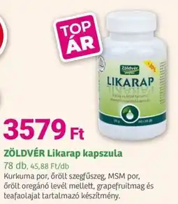 Herbaház ZÖLDVÉR Likarap kapszula ajánlat