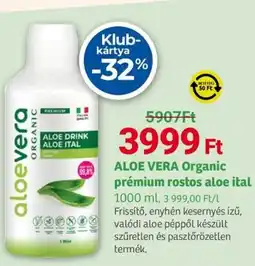 Herbaház ALOE VERA Organic prémium rostos aloe ital ajánlat