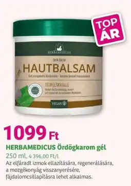 Herbaház HERBAMEDICUS Ördögkarom gél ajánlat