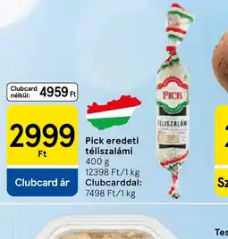 Tesco PICK eredeti téliszalámi ajánlat