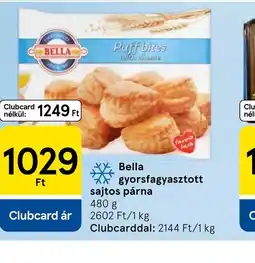 Tesco Bella gyorsfagyasztott sajtos párna ajánlat