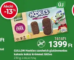 Herbaház GULLON Hookies sandwich gluténmentes kakaós keksz krémmel töltve ajánlat