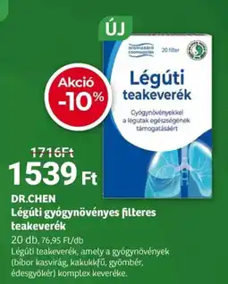 Herbaház DR.CHEN Légúti gyógynövényes filteres teakeverék ajánlat