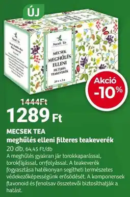 Herbaház MECSEK TEA meghűlés elleni filteres teakeverék ajánlat