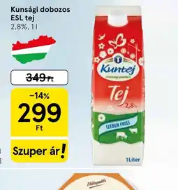 Tesco Kunsztej ESL tej ajánlat