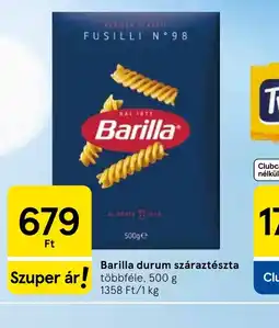 Tesco Barilla durum száraztészta ajánlat
