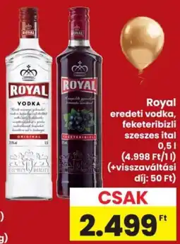 Interspar Royal eredeti vodka, feketeribizli szeszes ital ajánlat