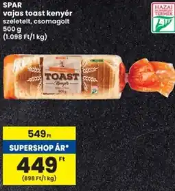 Interspar SPAR vajas toast kenyér ajánlat