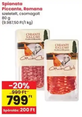 Interspar Spianata Piccante, Romana ajánlat