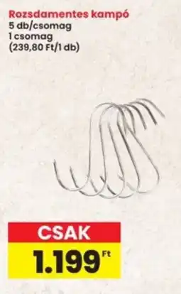 Interspar Rozsdamentes kampó ajánlat