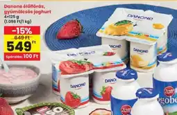 Interspar Danone élőflórás, gyümölcsös joghurt ajánlat