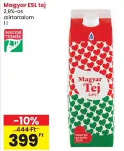 Interspar Magyar ESL tej 2,8%-os ajánlat