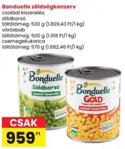 Interspar Bonduelle zöldségkonzerv ajánlat