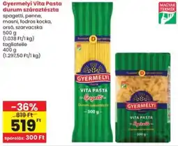 Interspar Gyermelyi Vita Pasta durum száraztészta ajánlat