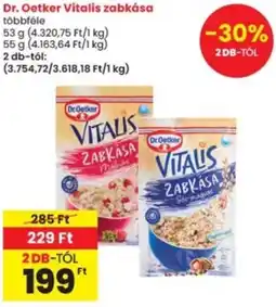 Interspar Dr. Oetker Vitalis zabkása ajánlat