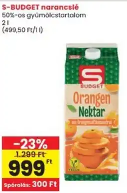 Interspar S-BUDGET narancslé ajánlat