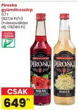 Interspar Piroska gyümölcsszörp ajánlat