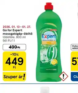 Tesco Go for Expert mosogatgép-öblítő ajánlat