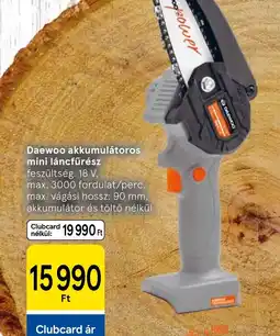 Tesco DAEWOO mini láncfűrész ajánlat