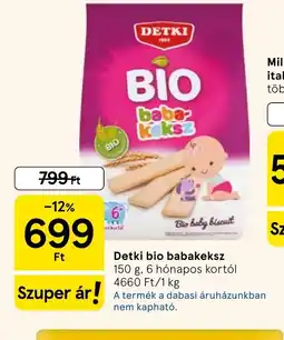 Tesco Detki bio babakeksz ajánlat