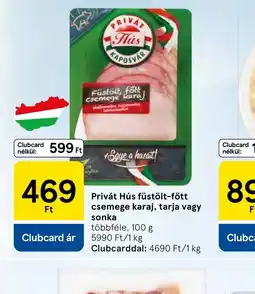 Tesco Privát Hús füstölt-főtt csemege ajánlat