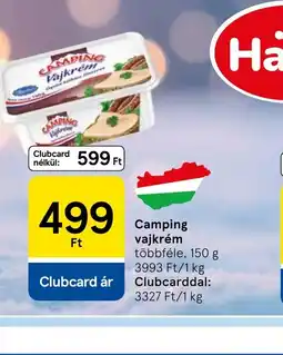 Tesco Camping vajkrém ajánlat