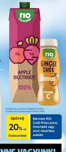 Tesco RIO Coldpress ital ajánlat