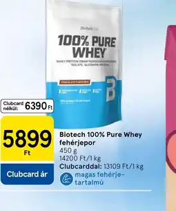 Tesco Biotech 100% Pure Whey fehérjepor ajánlat