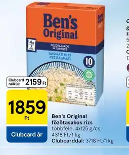 Tesco Ben's Original főzőtasakos rizs ajánlat