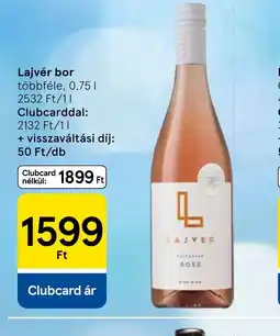 Tesco Lajvér bor ajánlat