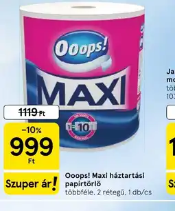 Tesco Ooops! Maxi háztartási papírtörlő ajánlat