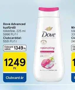 Tesco Dove Advanced tusfürdő ajánlat