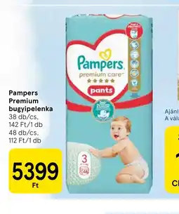 Tesco Pampers Premium bugyipelenka ajánlat