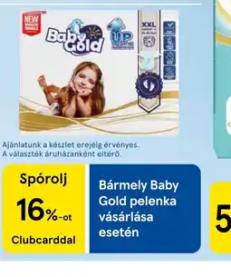 Tesco BABY GOLD pelenka ajánlat