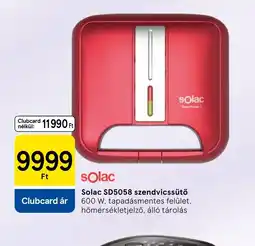Tesco Solac SD5058 szendvicssütő ajánlat