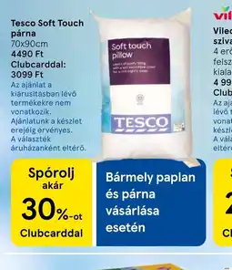 Tesco Tesco Soft Touch párna ajánlat