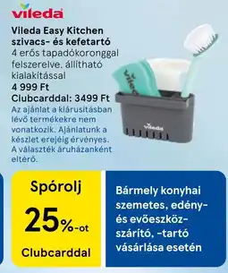 Tesco Vileda Easy Kitchen szivacs- és kefetartó ajánlat
