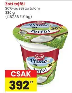 Spar Zott tejföl ajánlat