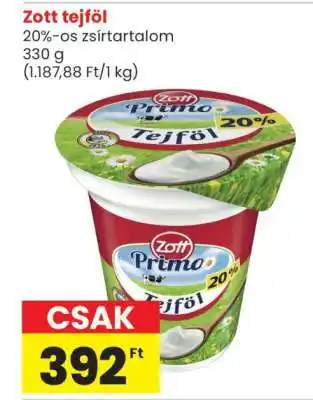 Spar Zott tejföl ajánlat