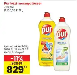 Spar Pur kézi mosogatószer ajánlat