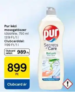 Tesco Pur kézi mosogatószer ajánlat