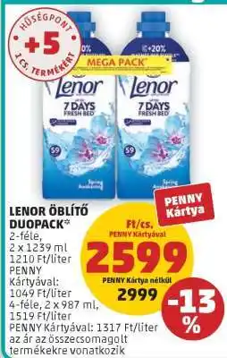 PENNY Lenor Öblítő Duopack ajánlat