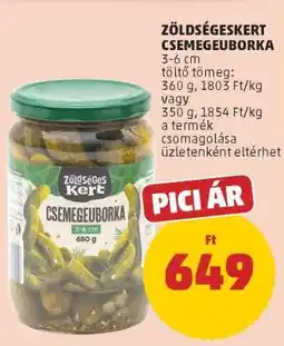 PENNY Zöldségeskert Csemegeuborka ajánlat