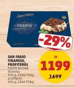 PENNY SAN FABIO TIRAMISU, PROFITEROL ajánlat