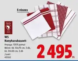 Lidl W5 Konyharuhaszett ajánlat