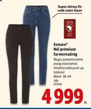 Lidl Esmara Női prémium farmernadrág ajánlat
