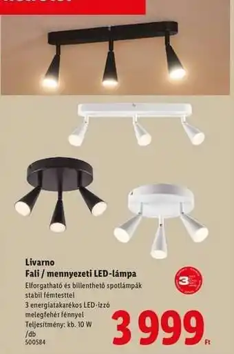 Lidl Livarno Fali / mennyezeti LED-lámpa ajánlat