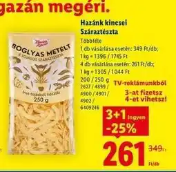 Lidl HAZÁNK KINCSEI Száraztészta ajánlat